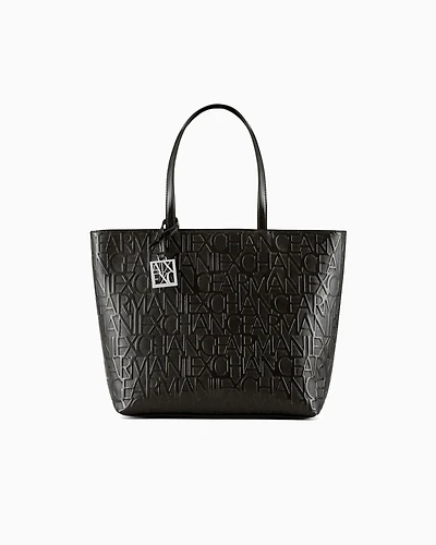 Shopper bag with allover logo