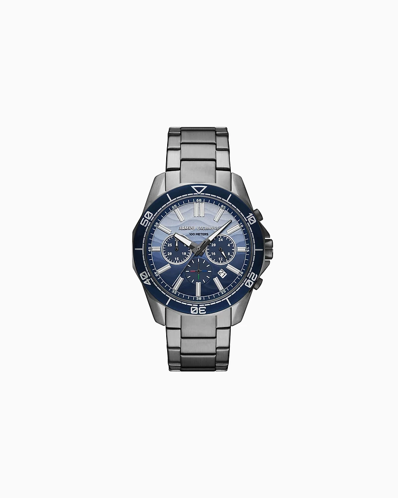  Chronograph Gunmetal Stainless Steel Watch