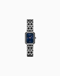  Two-Hand Gunmetal Stainless Steel Watch