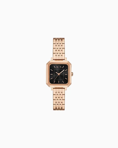  Three-Hand Rose Gold-Tone Stainless Steel Watch