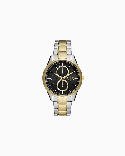 Multifunction watch in two-tone steel