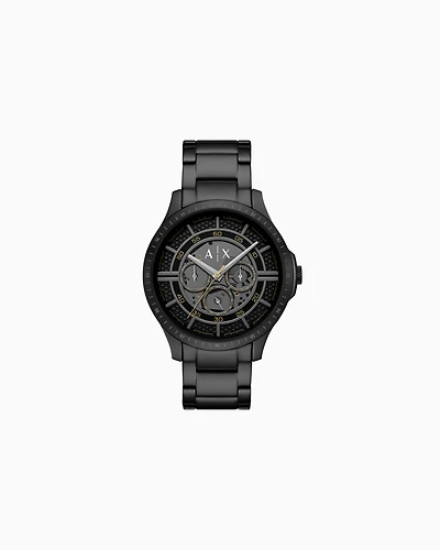 Armani Exchange Multifunction Black Stainless Steel Watch