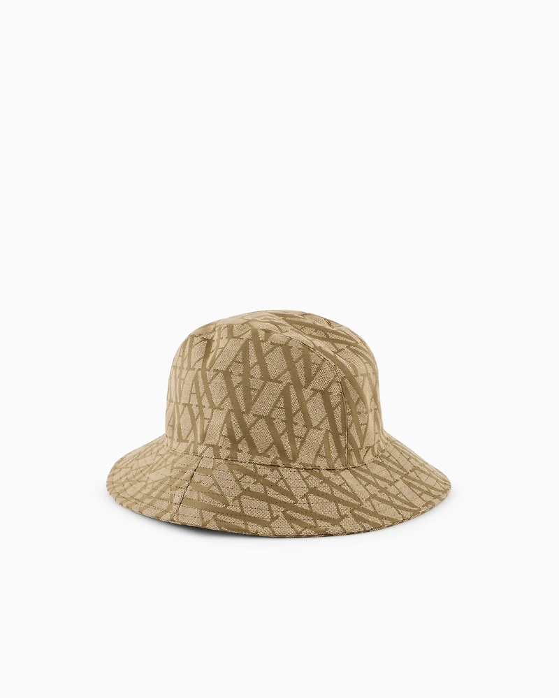 Bucket hat with all-over logo