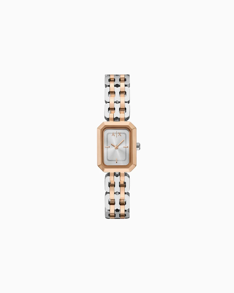 Two-Hand Two-Tone Stainless Steel Watch