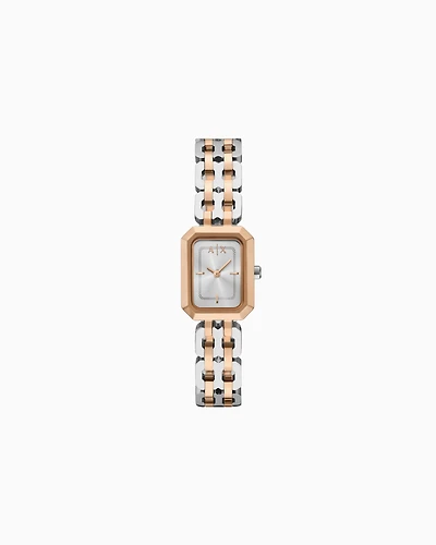  Two-Hand Two-Tone Stainless Steel Watch