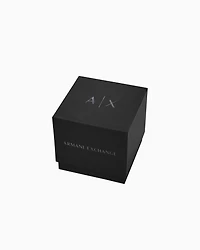  Three-Hand Black Stainless Steel Watch