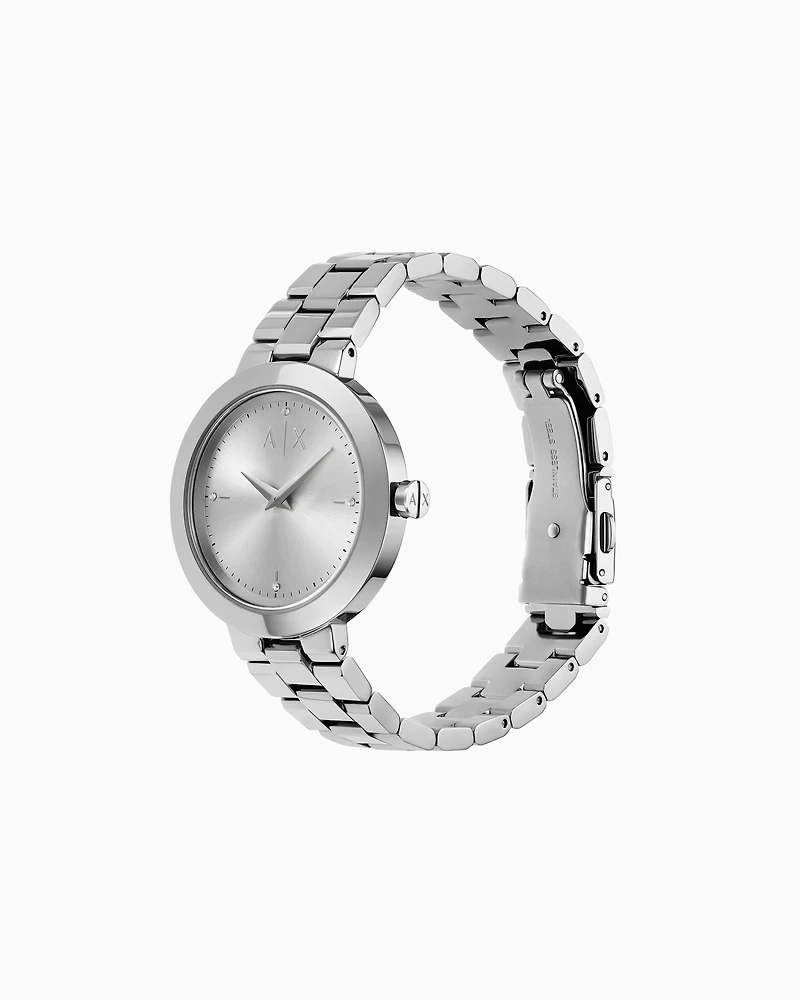  Three-Hand Stainless Steel Watch