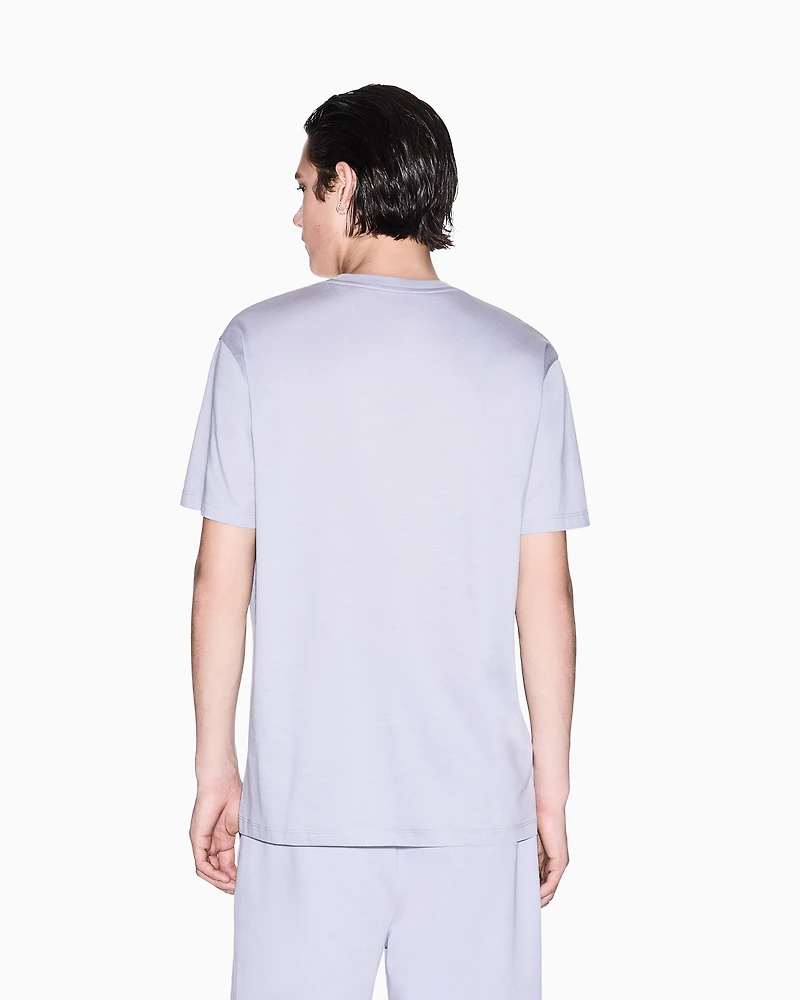 Regular fit mercerised cotton T-shirt