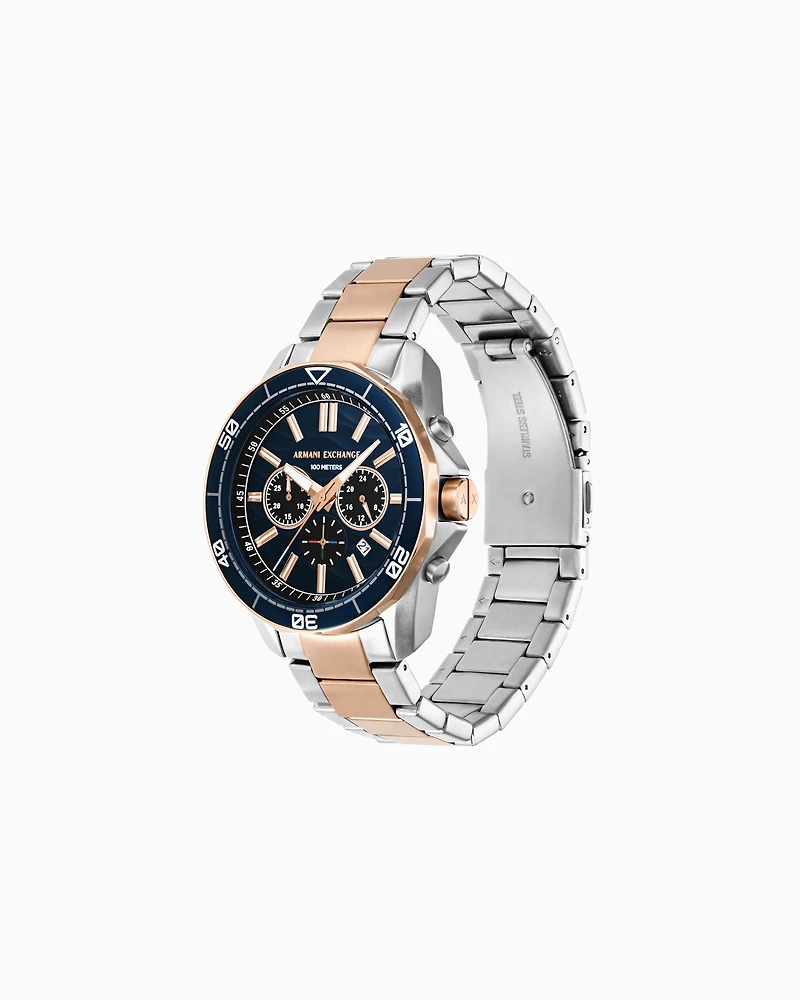Armani Exchange Chronograph Two-Tone Stainless Steel Watch