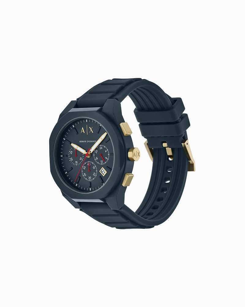  Chronograph Blue Silicone Watch