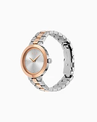  Two-Hand Two-Tone Stainless Steel Watch