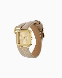  Three-Hand Brown Leather Watch