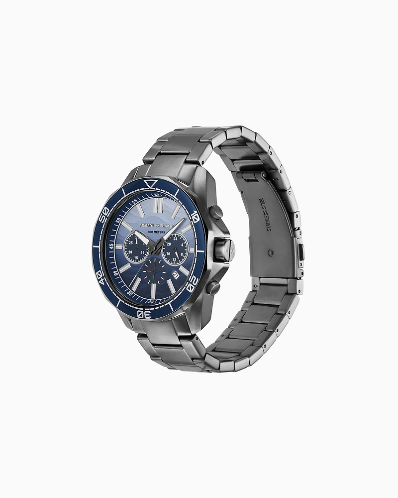  Chronograph Gunmetal Stainless Steel Watch