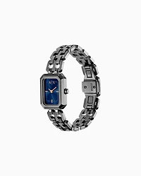  Two-Hand Gunmetal Stainless Steel Watch