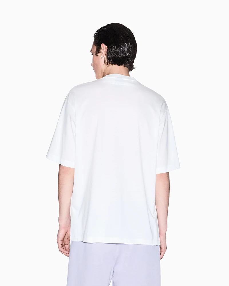 Over-fit sweatshirt mercerised cotton