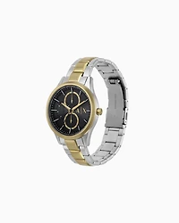 Multifunction watch in two-tone steel