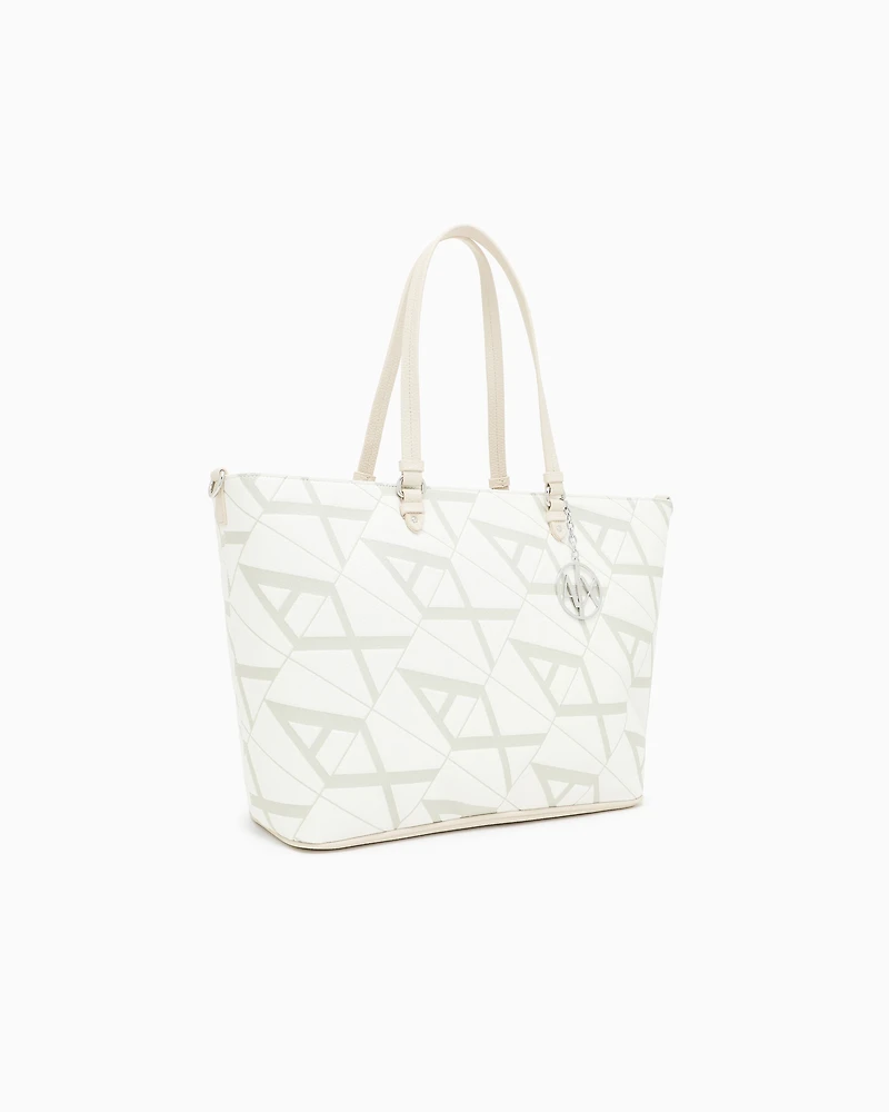 Shopper bag with allover logo