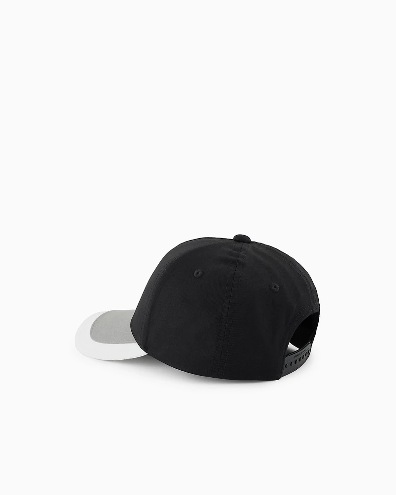 Color block hat with logo