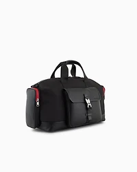 Duffel bag with external pockets