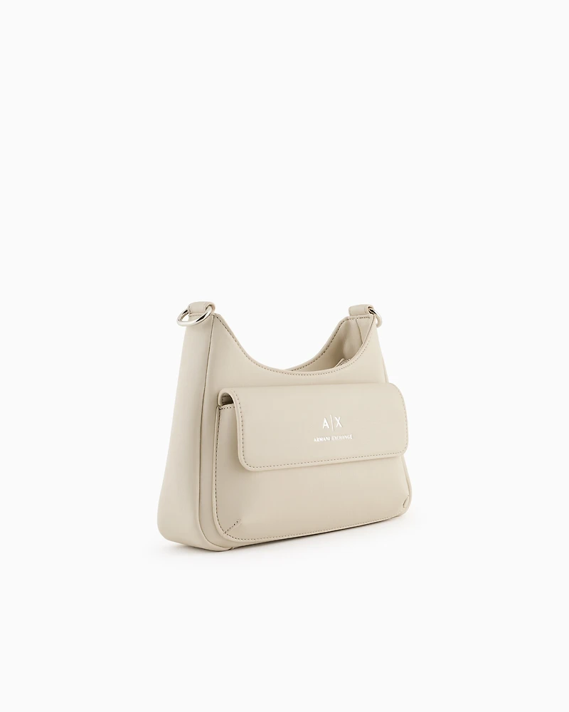 Shoulder bag with external pocket