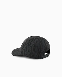 Cap with allover logo visor