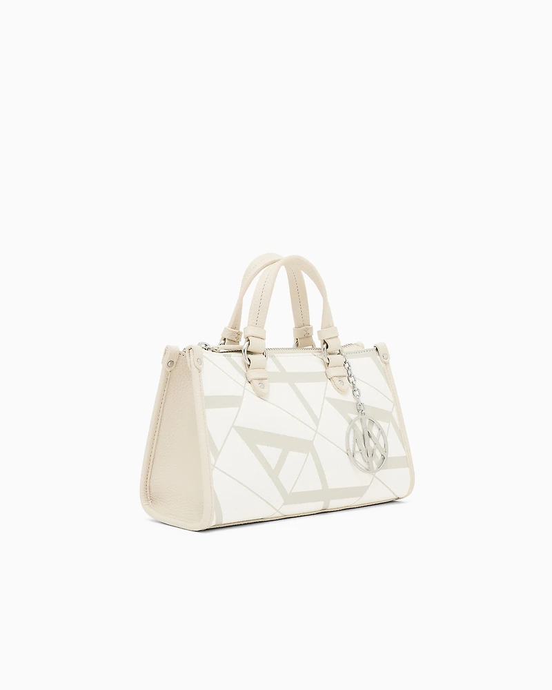 Handbag with maxi allover logo