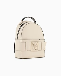 Rounded backpack with logo