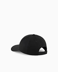 Cotton visor cap with blurred logo