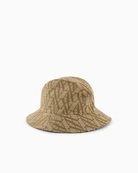 Bucket hat with all-over logo
