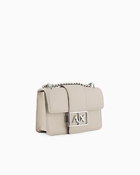 Shoulder bag with metal logo