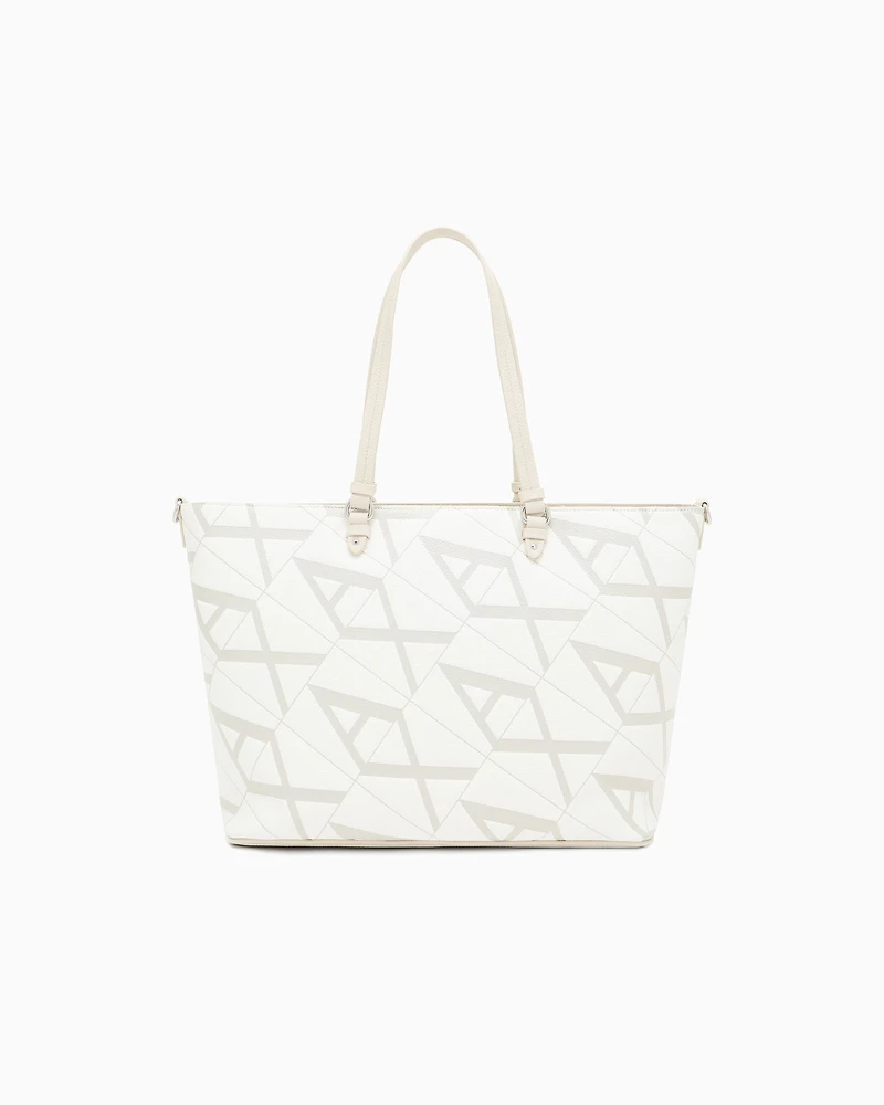Shopper bag with allover logo