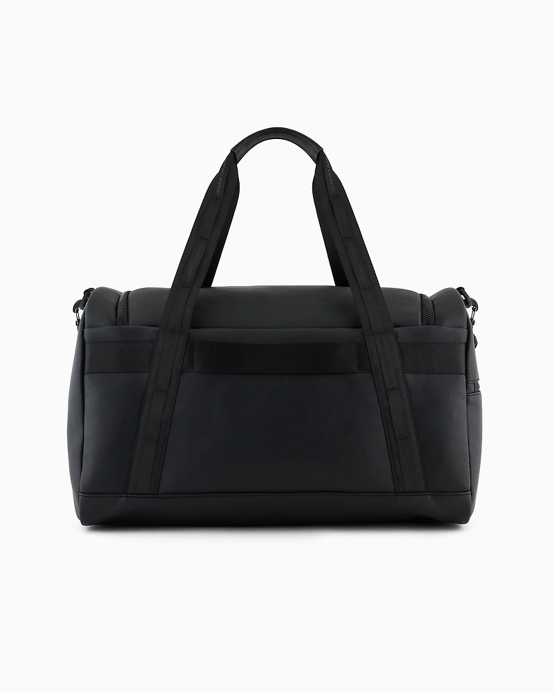 Duffel bag in resistant coated material with two handles