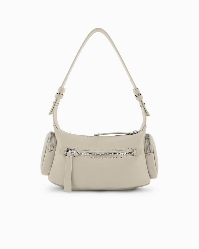 Large shoulder bag with side pockets