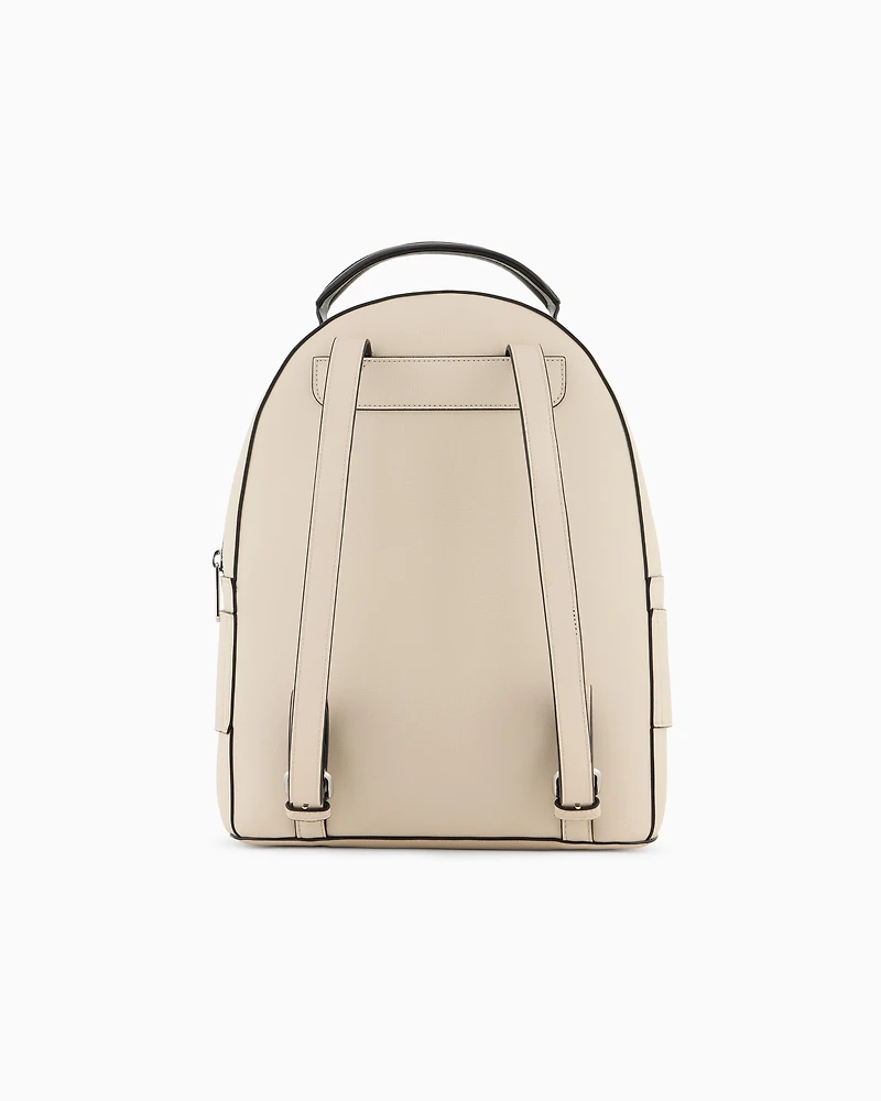 Rounded backpack with logo