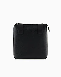 Flat shoulder bag with logo