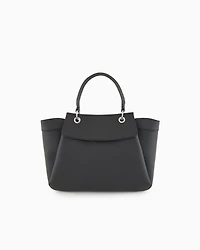 Handbag with flap and metal details