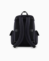 Rectangular backpack with external pockets