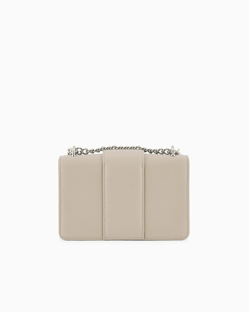 Shoulder bag with metal logo