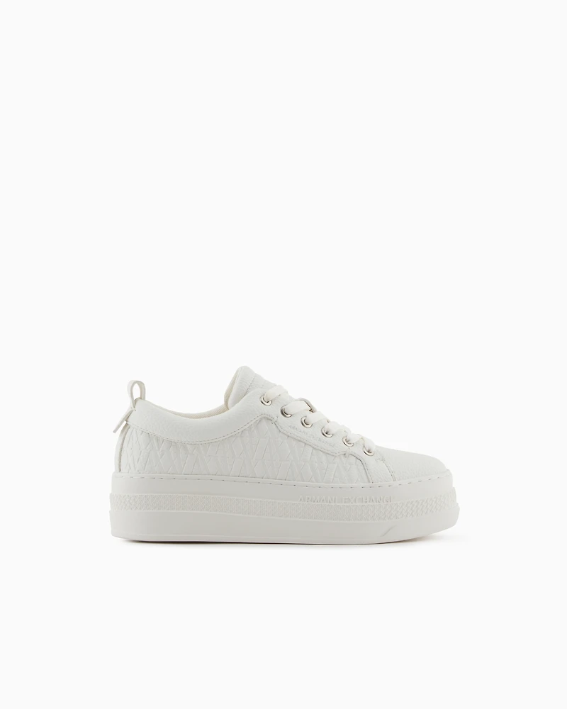ALL OVER EMBOSSED LOGO SNEAKERS