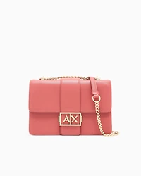 Armani Exchange - Shoulder bag with metal logo, Woman, Pink, Size: TU