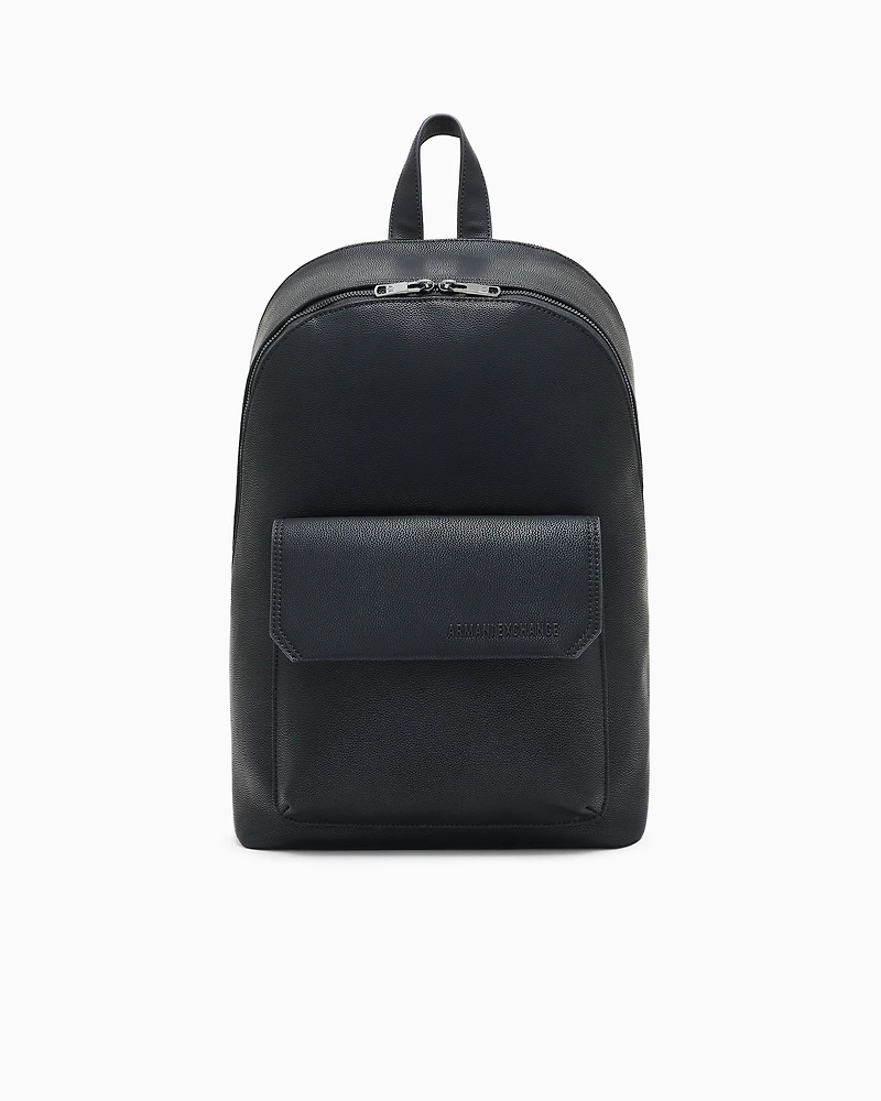 Shiny effect backpack with pocket