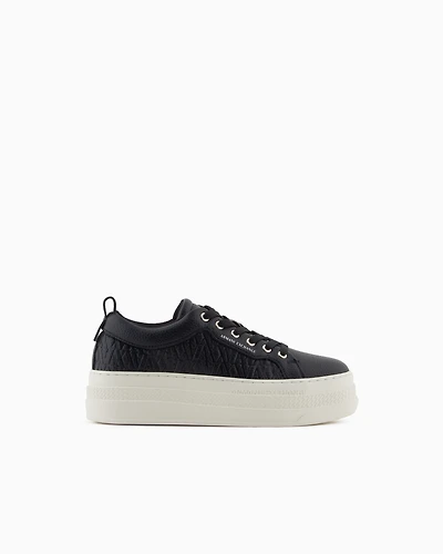 ALL OVER EMBOSSED LOGO SNEAKERS
