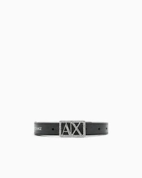 Reversible belt with rhinestones
