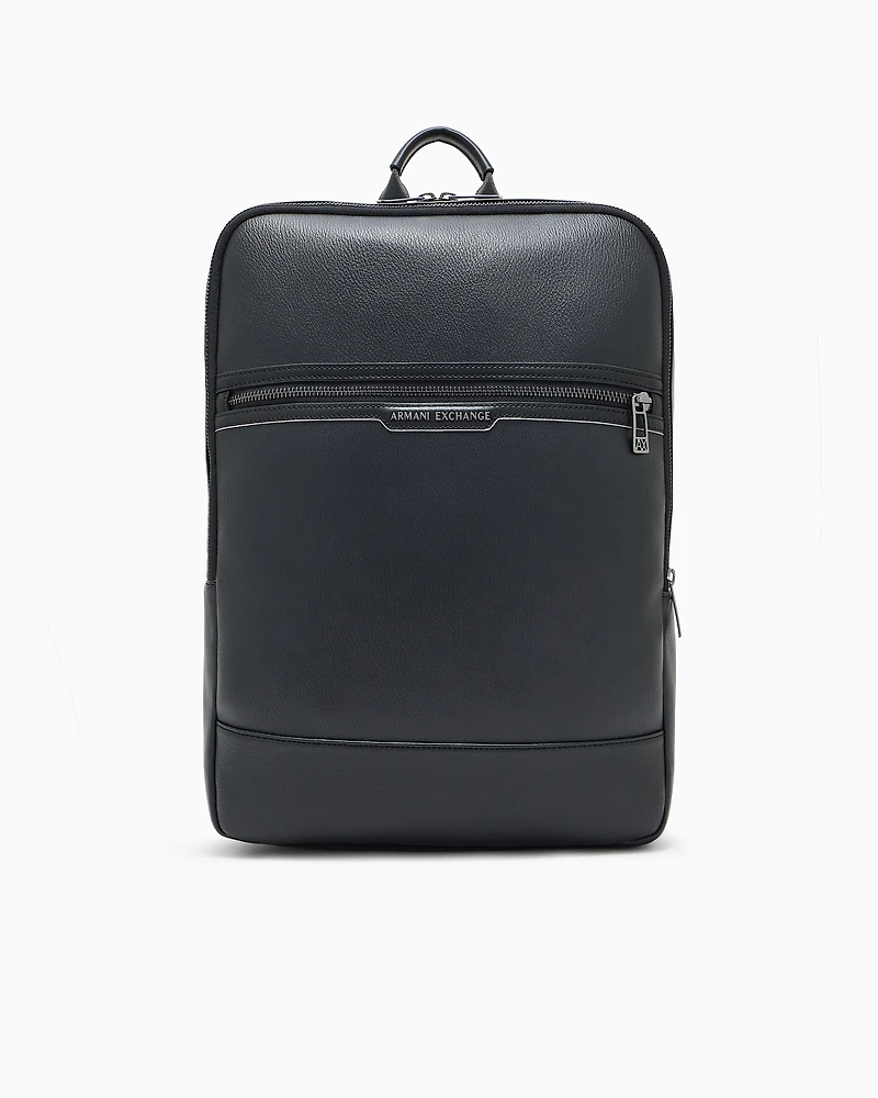 Square backpack with logo