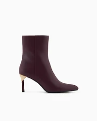 Ankle boots with gold detail