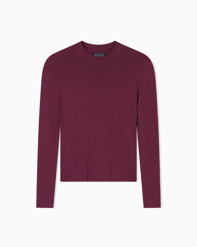 Wide rib sweater