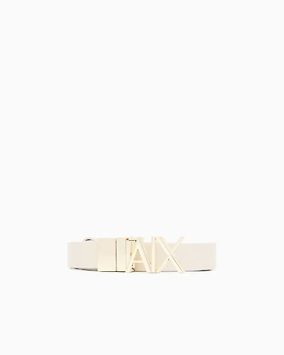 Reversible belt with gold logo