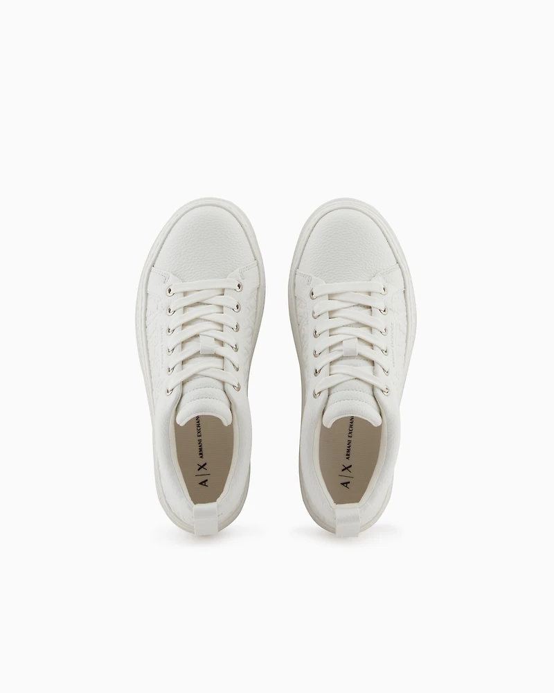 ALL OVER EMBOSSED LOGO SNEAKERS