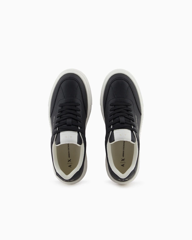 Sneakers with high sole