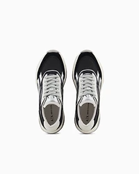 Leather sneakers with contrasting inserts